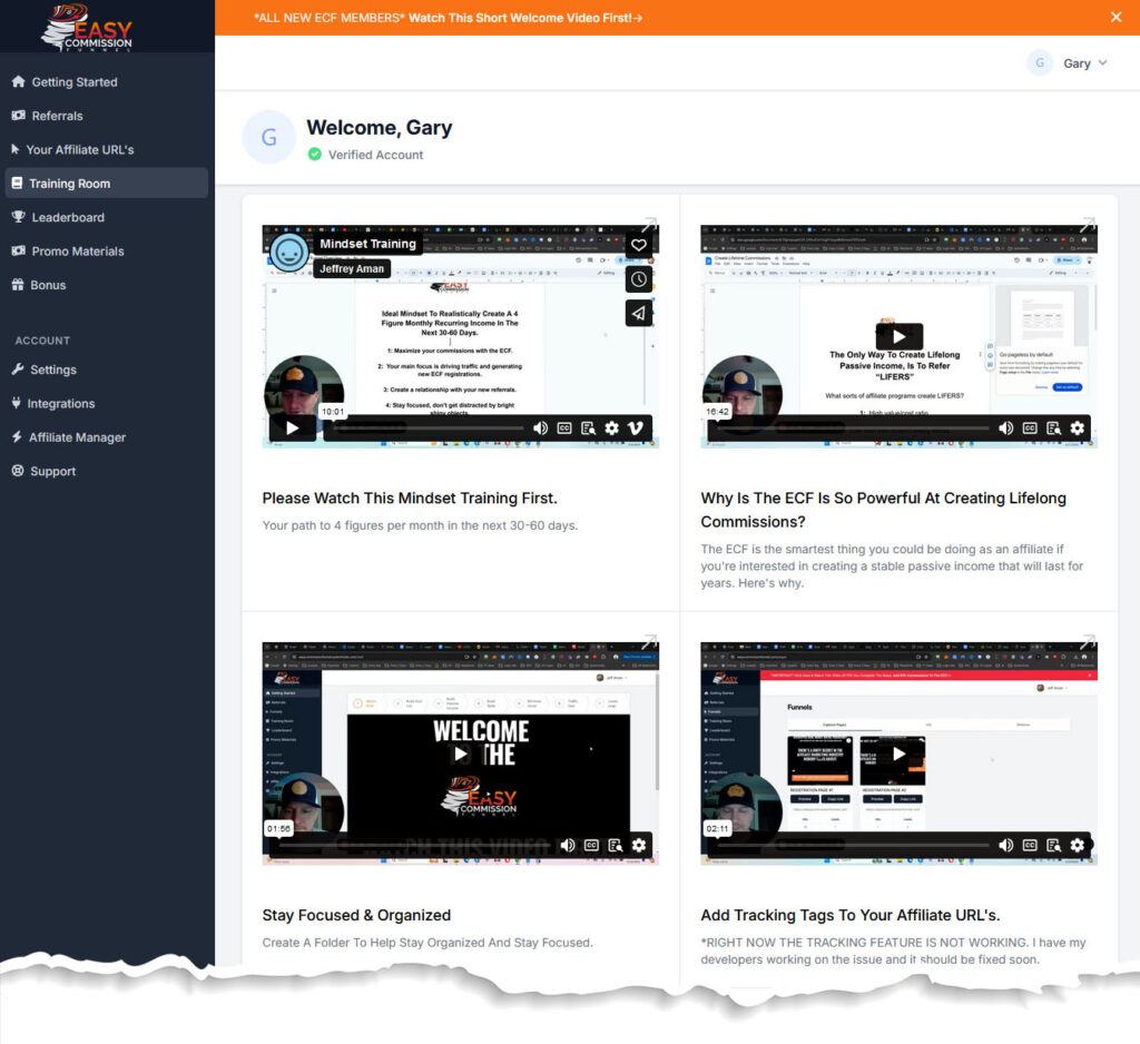 Easy Commission Funnel Training Room 2