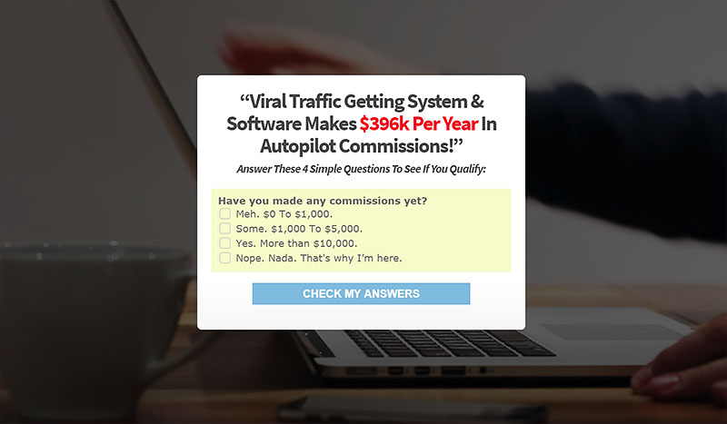 Viral Traffic Squeeze Page