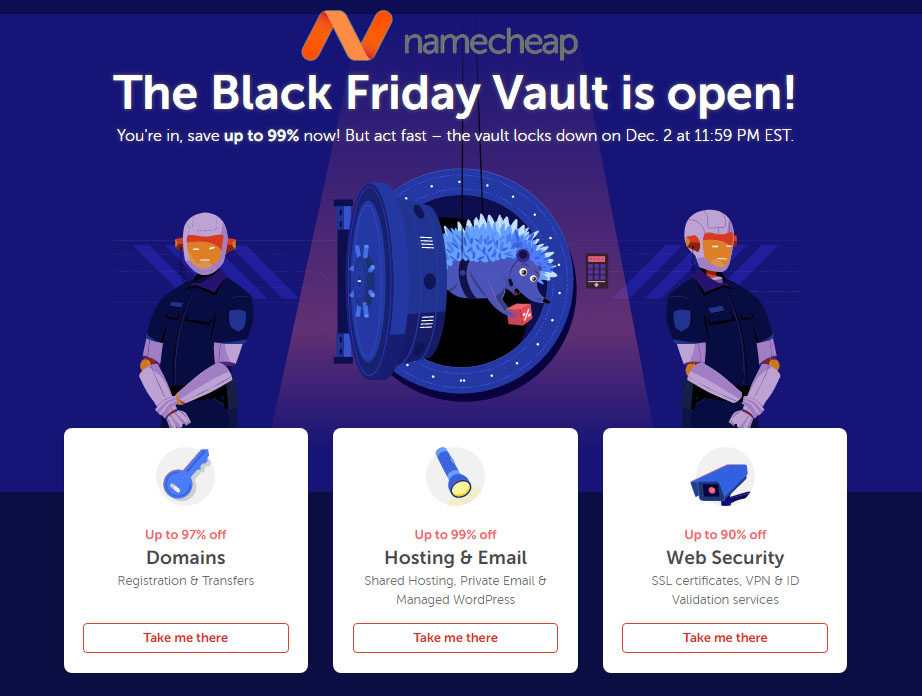 Namecheap Black Friday Deals