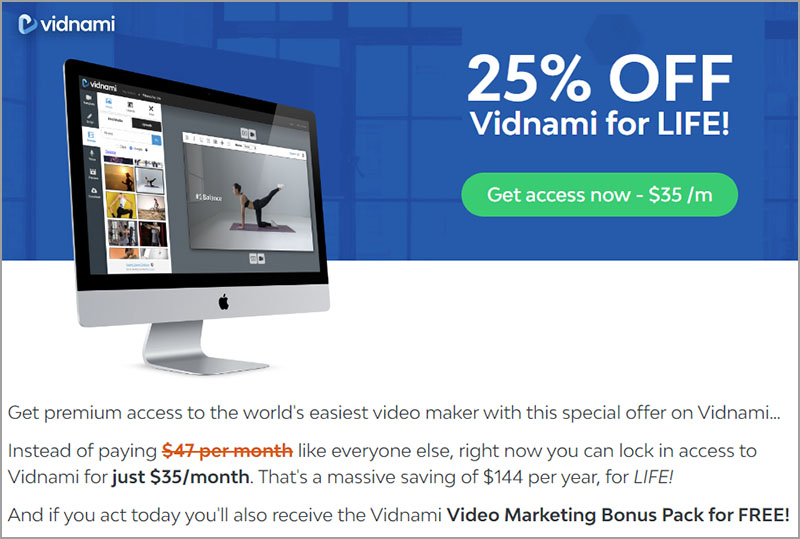 Vidnami Lifetime 25% Discount