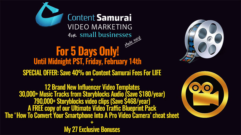 Content Samurai February 2020 Discount Offer