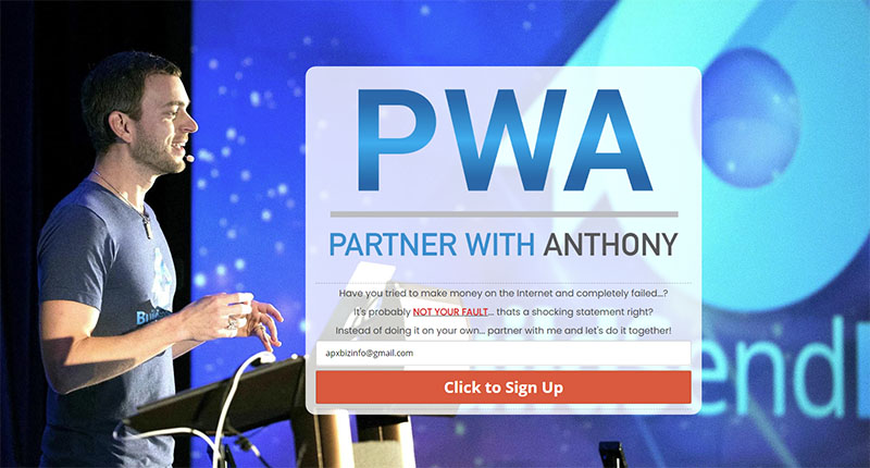 Partner With Anthony Optin Page