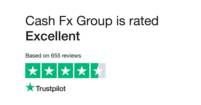 Cash FX Trustpilot Rating