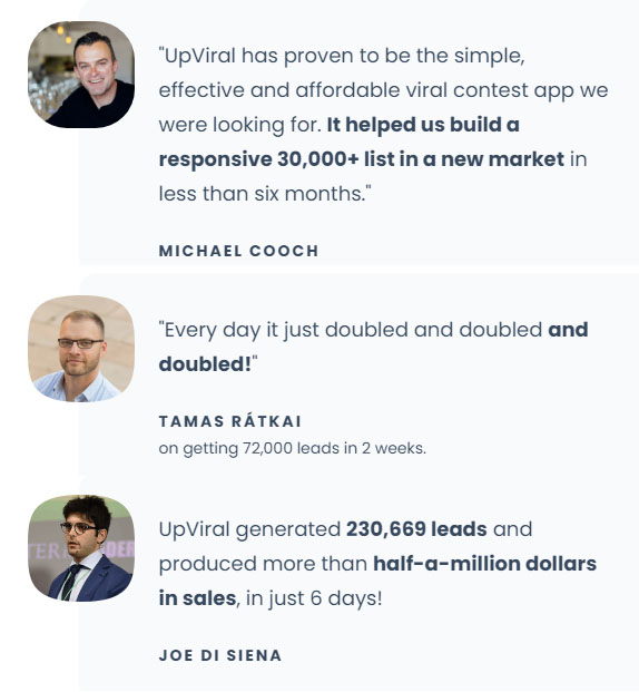 UpViral Testimonials