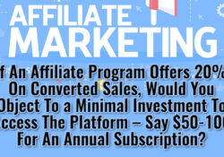 Would You Pay To Join An Affiliate Program