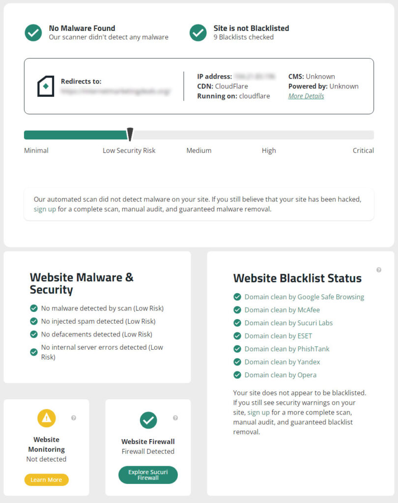 Sucuri Site Check