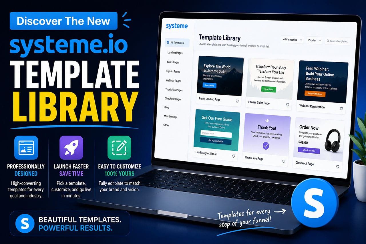 Discover The New Systeme.io Template Library