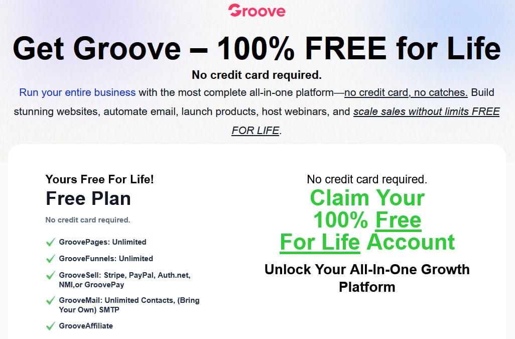 Groove Free For life